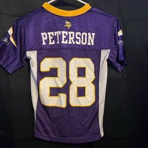 Reebok NFL Adrian Peterson Vikings jersey kids small